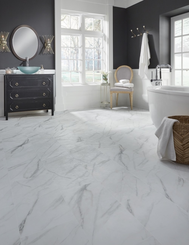 Marble Grain Dry Back Vinyl Flooring With 3D Printing Technology